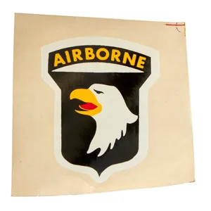 Original U.S. Korean War Era 101st Airborne Division Helmet Decal