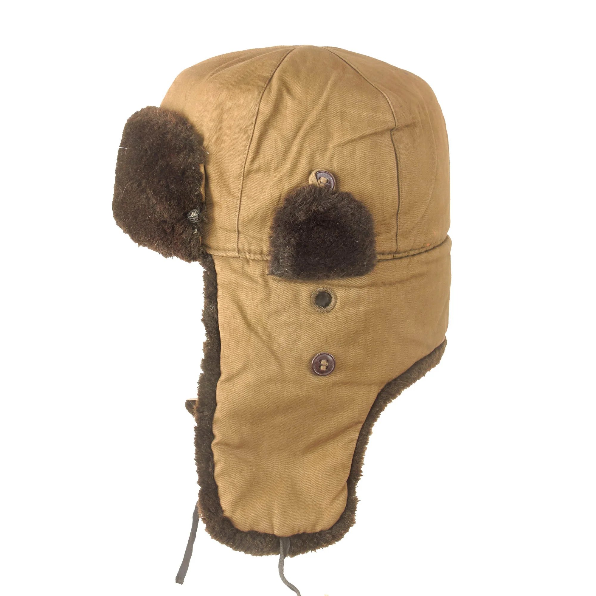 Original U.S. Korean War Chinese People's Army Winter Ushanka with Stamped Number & Size - USGI Bringback — image 10