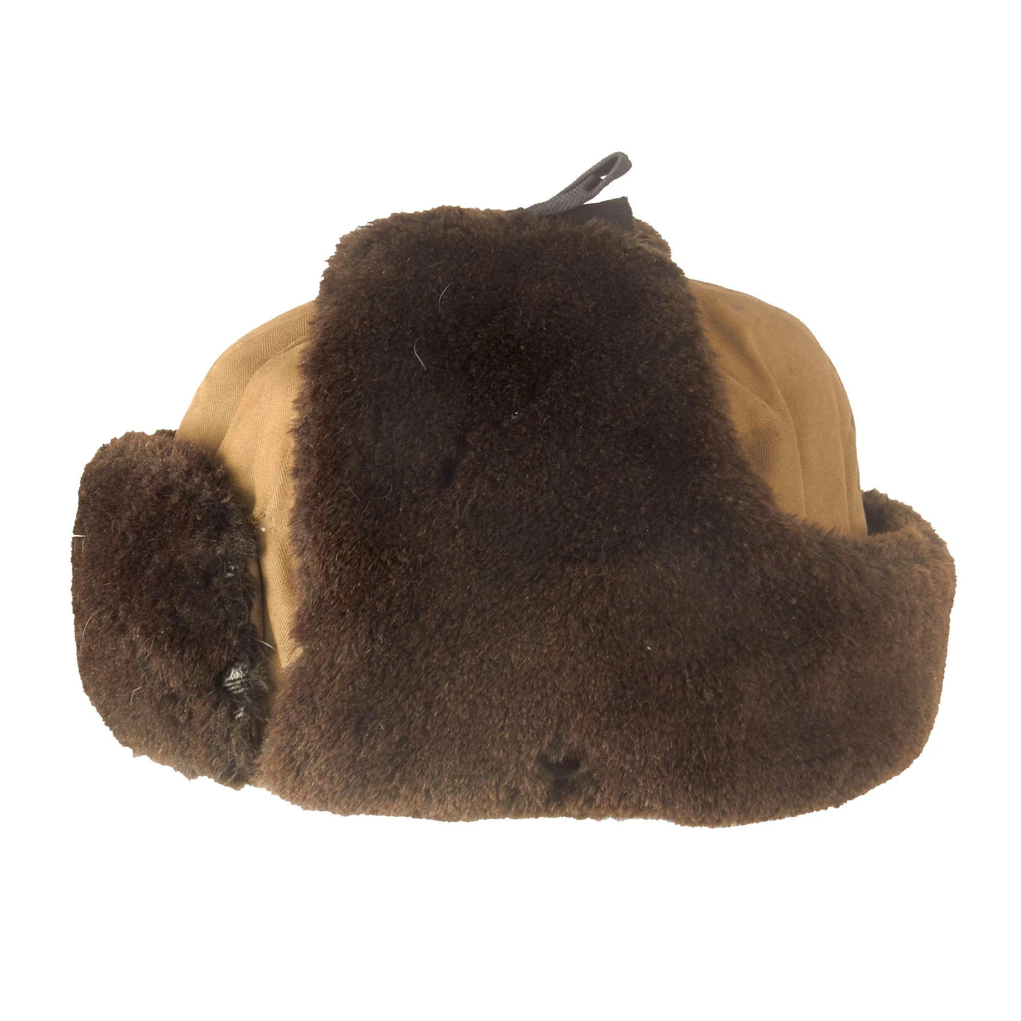 Original U.S. Korean War Chinese People's Army Winter Ushanka with Stamped Number & Size - USGI Bringback — image 4