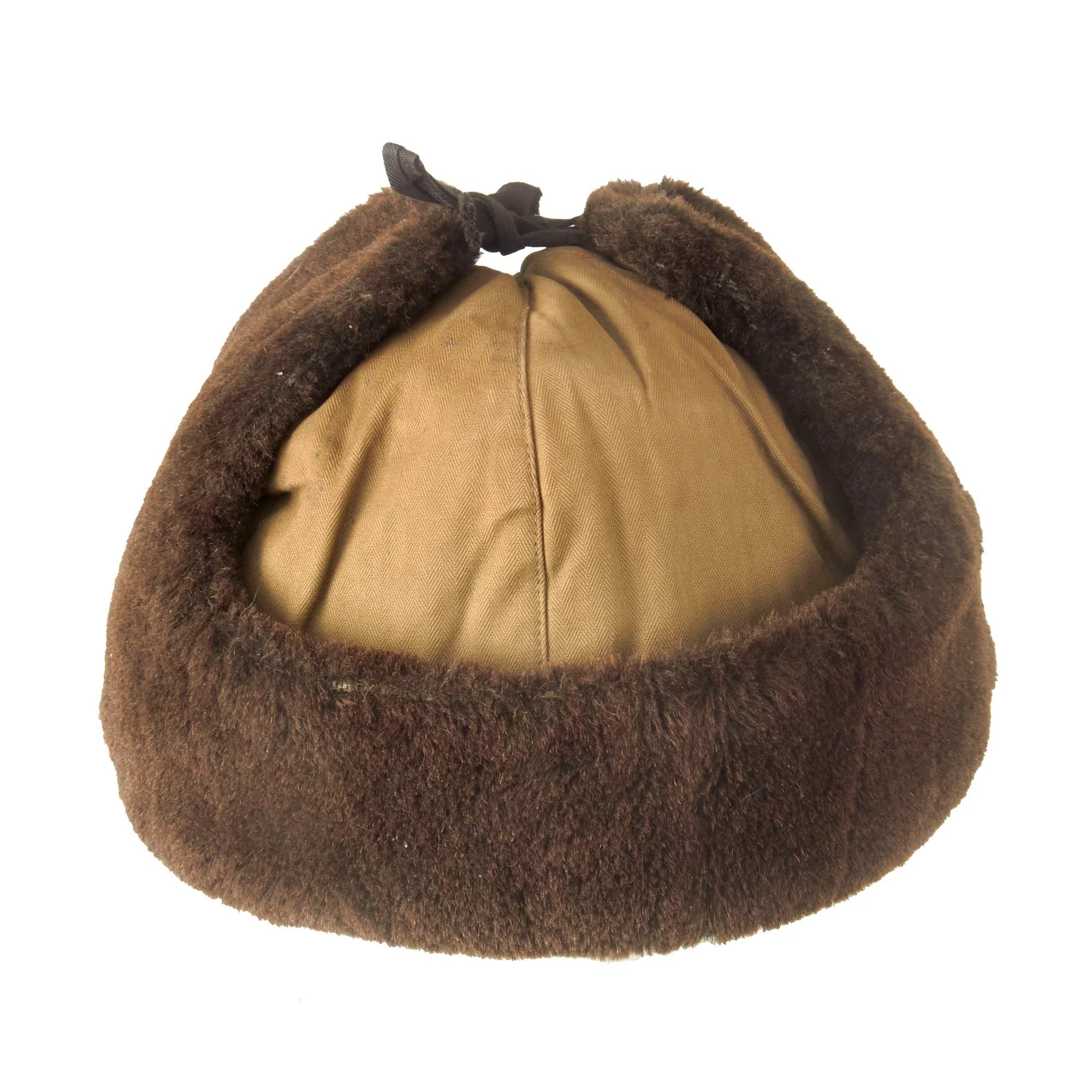Original U.S. Korean War Chinese People's Army Winter Ushanka with Stamped Number & Size - USGI Bringback — image 5