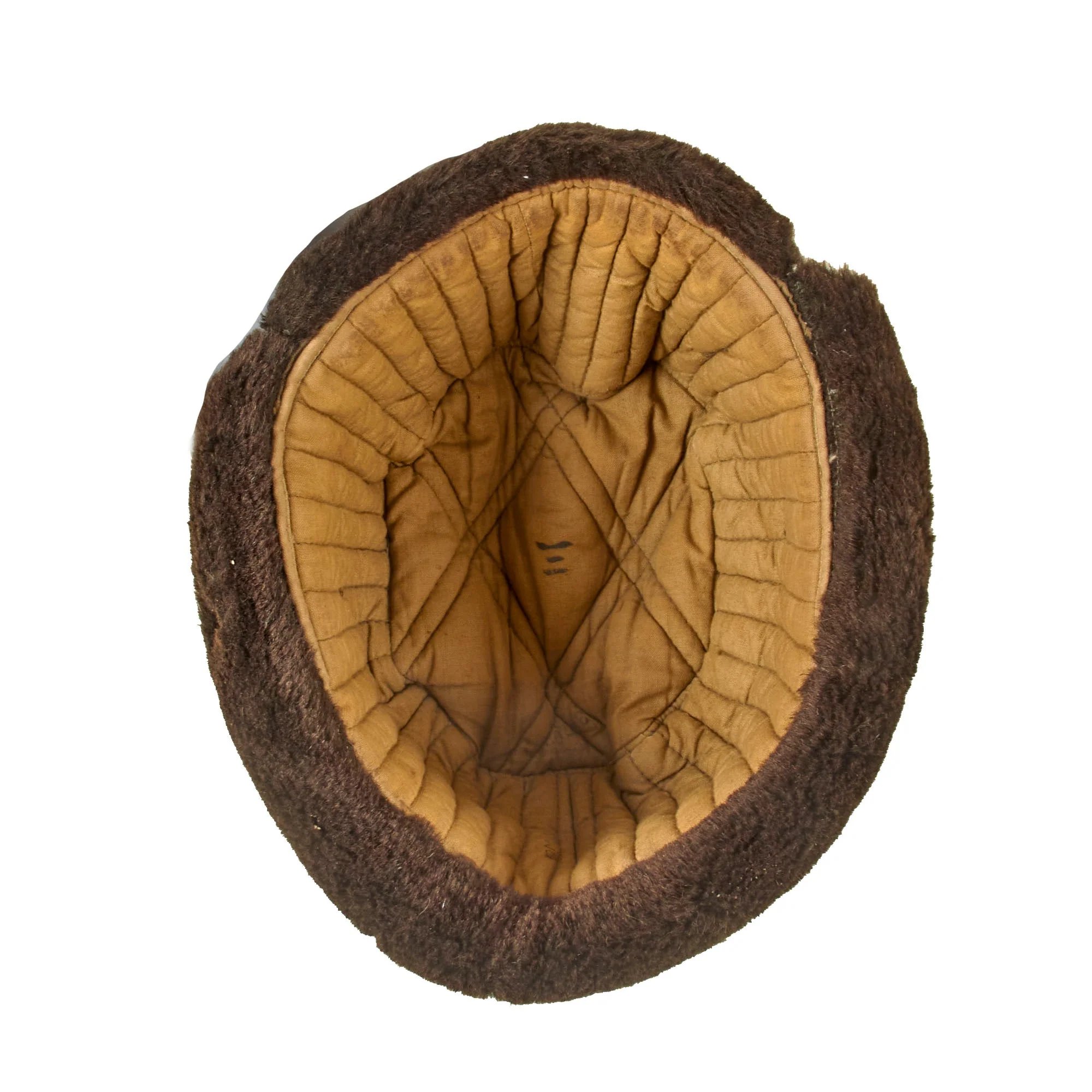 Original U.S. Korean War Chinese People's Army Winter Ushanka with Stamped Number & Size - USGI Bringback — image 6