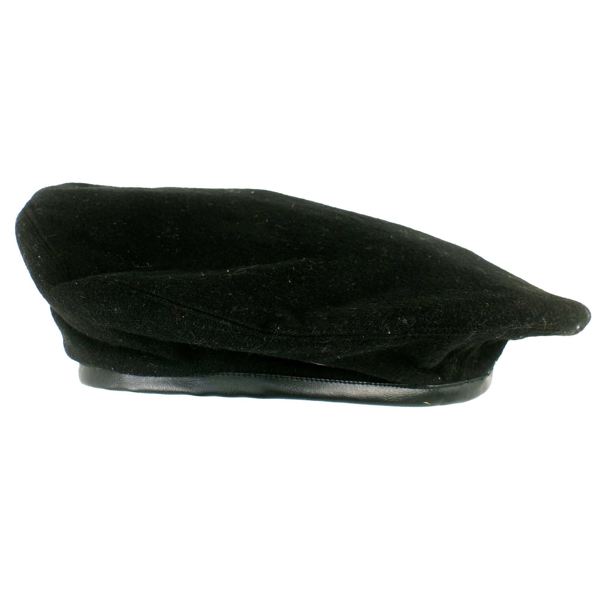 Original 1948 - 1954 South Vietnamese Nation Guard Black Beret with Badge and Foil Maker's Label — image 7