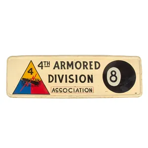 Original U.S. Korean War Era 4th Armored Division Association Sign …