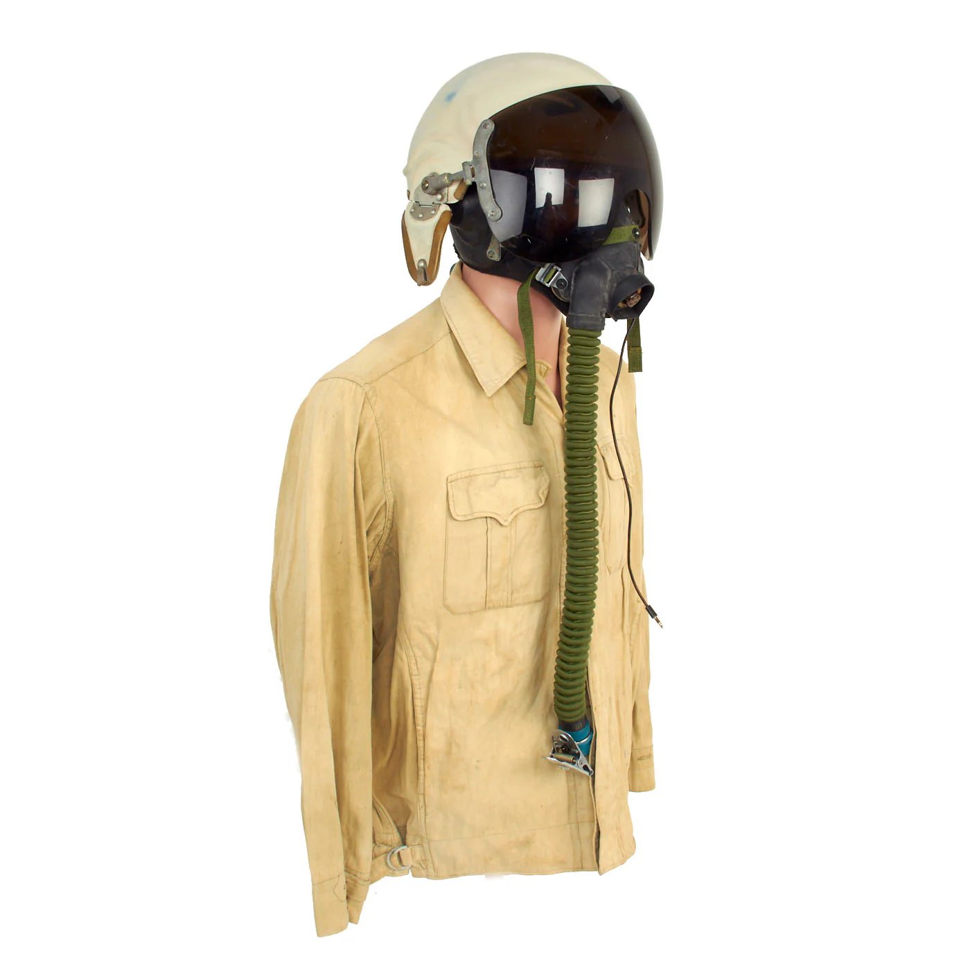 Original Vietnam War Vietnam People's Air Force Uniform Set With Helmet, Oxygen Mask, Boots and Photo - 7 Items — image 2