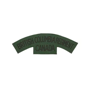 British Columbia Regt – Printed shoulder title