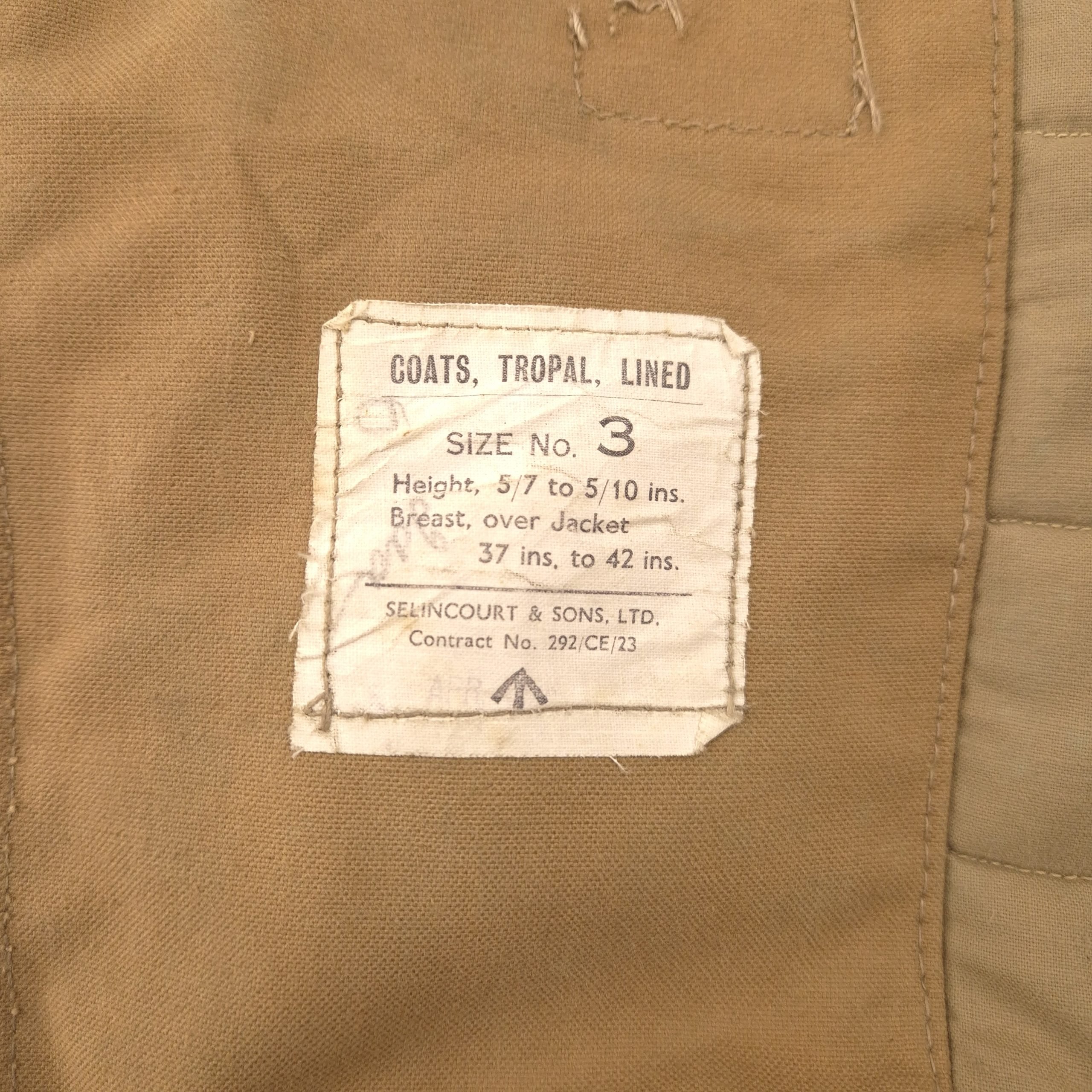 British Coats, Kapok – Dated 1942 — image 3