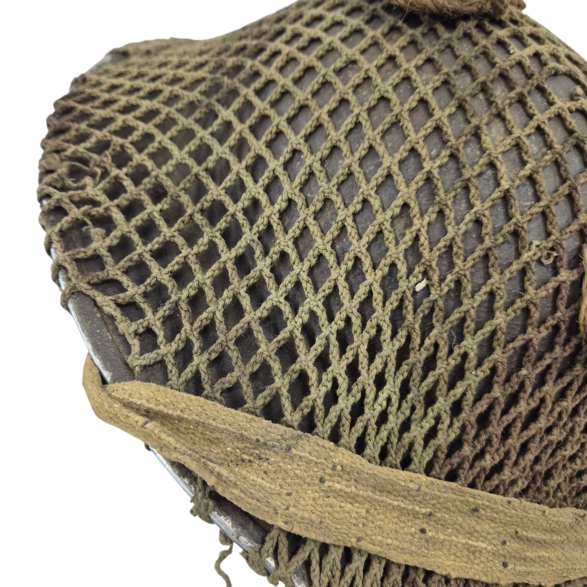 British MkII helmet with original camouflage net — image 12