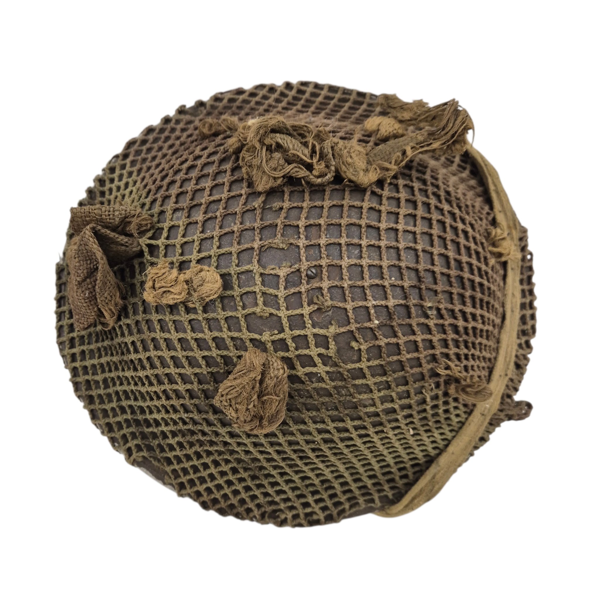 British MkII helmet with original camouflage net — image 2