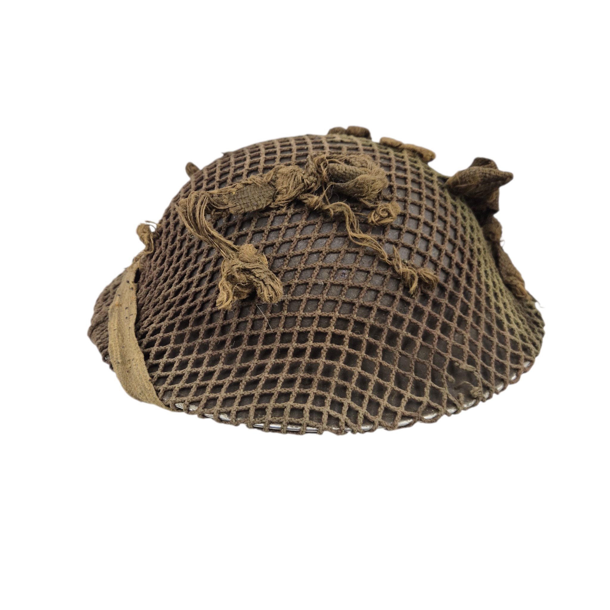 British MkII helmet with original camouflage net — image 3