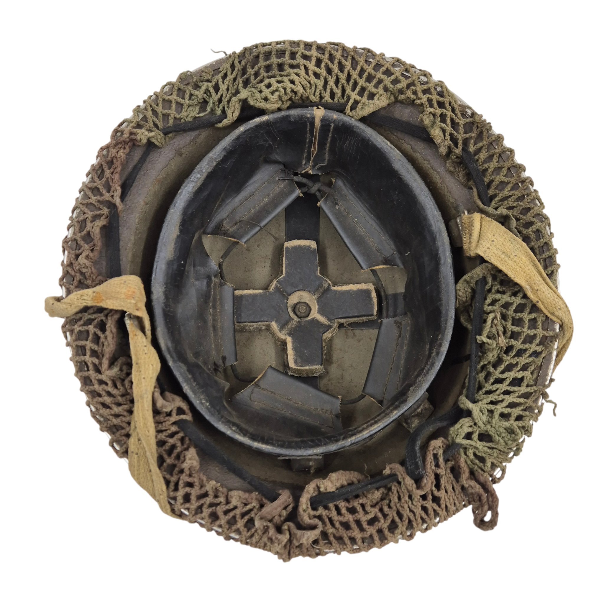 British MkII helmet with original camouflage net — image 4