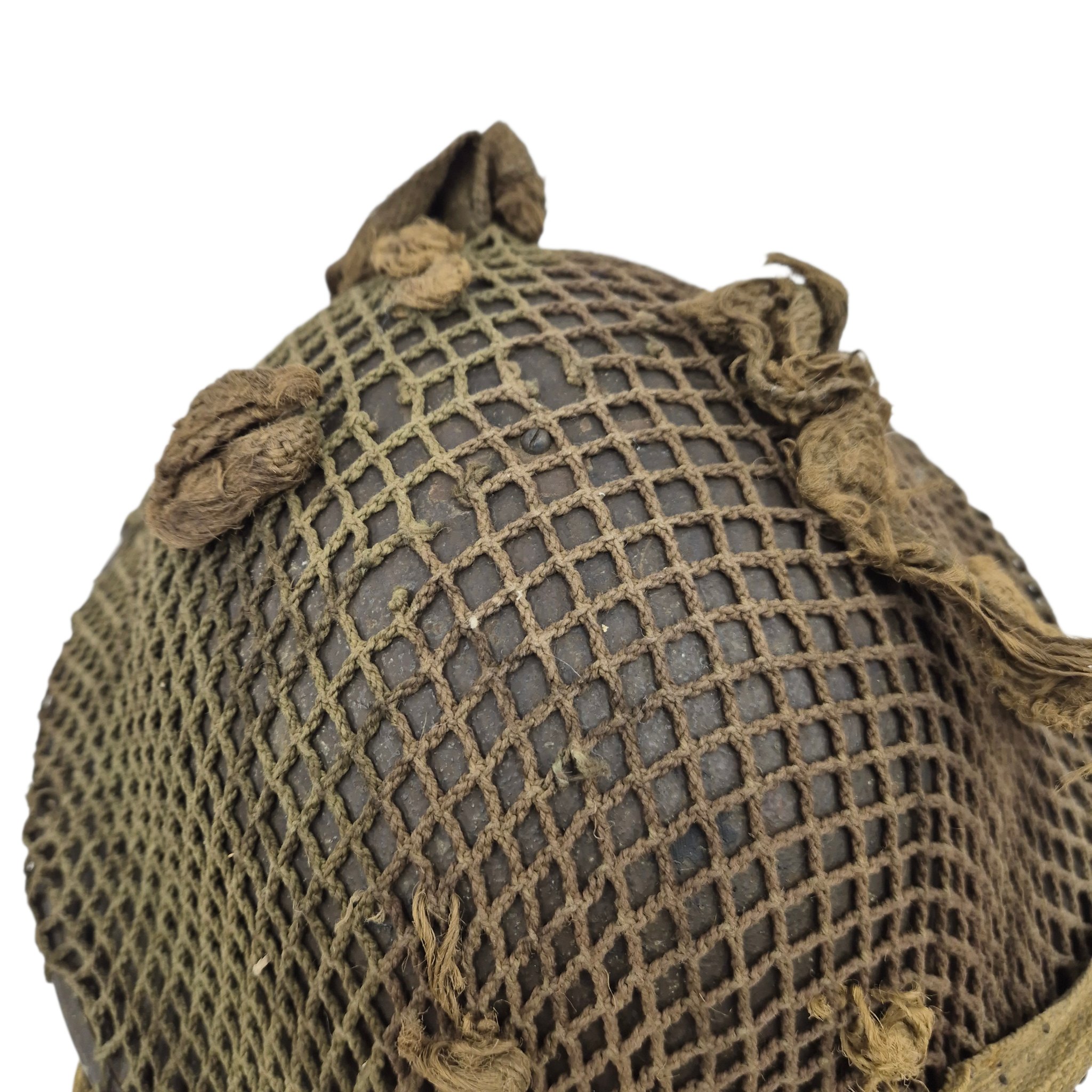 British MkII helmet with original camouflage net — image 6