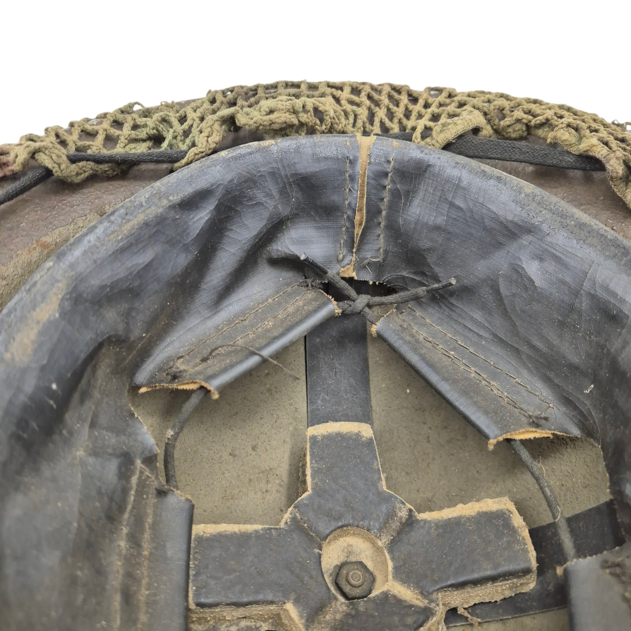 British MkII helmet with original camouflage net — image 9