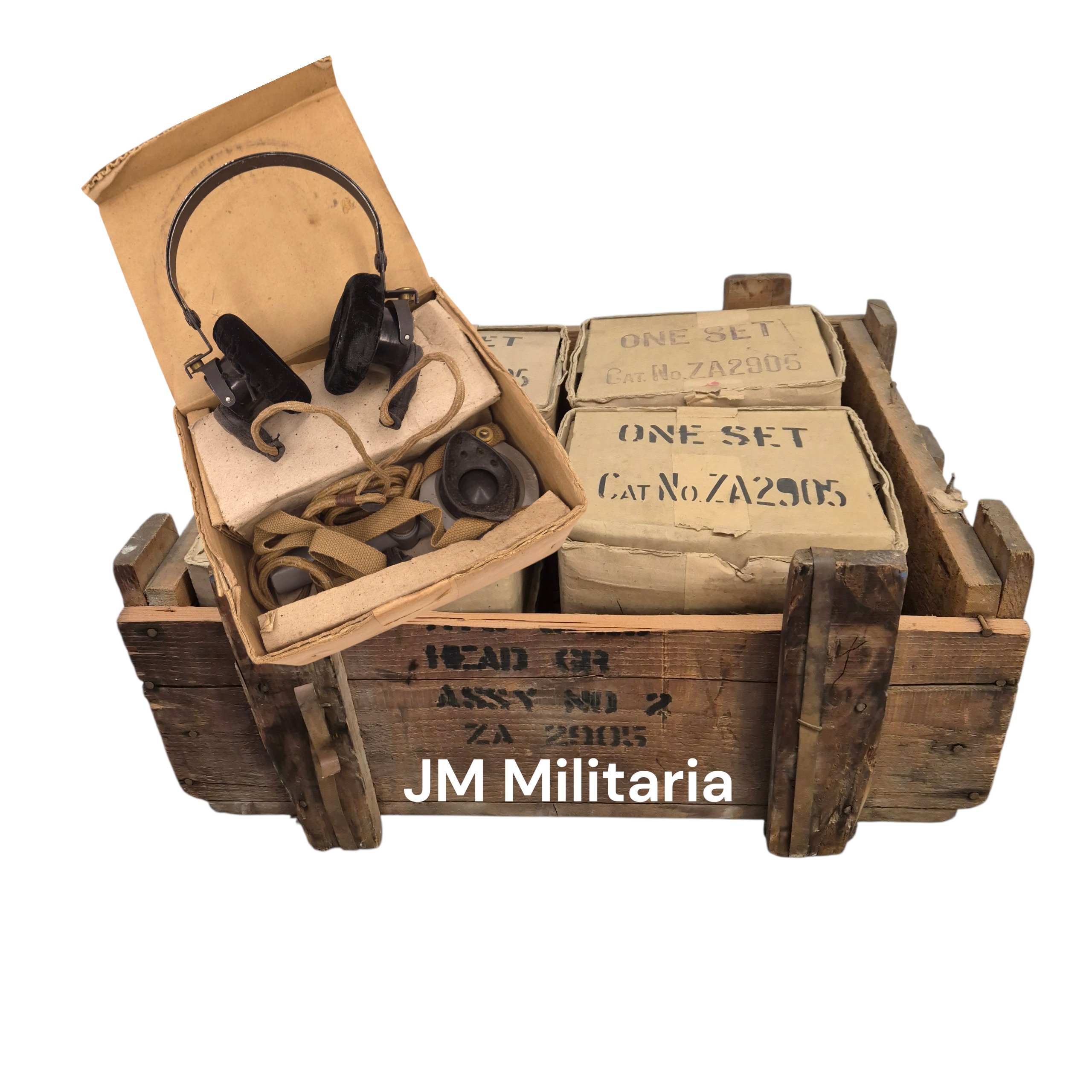 British/Canadian Headphones and Microphone in cardboard-box — image 3