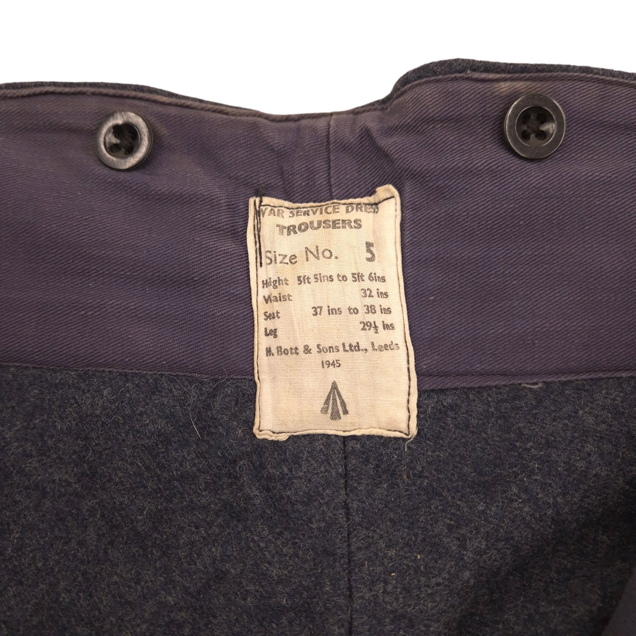 RAF War Service Trousers – Dated 1945 — image 2