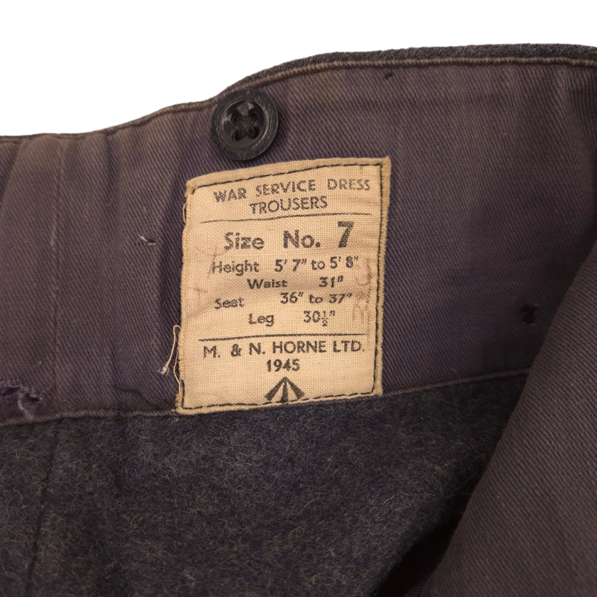 RAF War Service Trousers – Dated 1945 — image 2