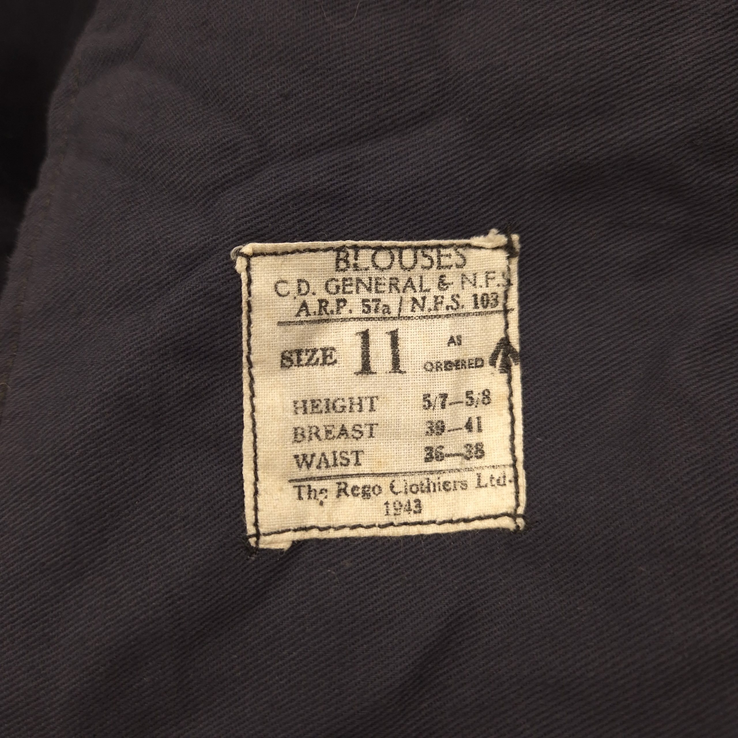British Civil Defence / N.F.S. Battledress Blouse – 1943 — image 2