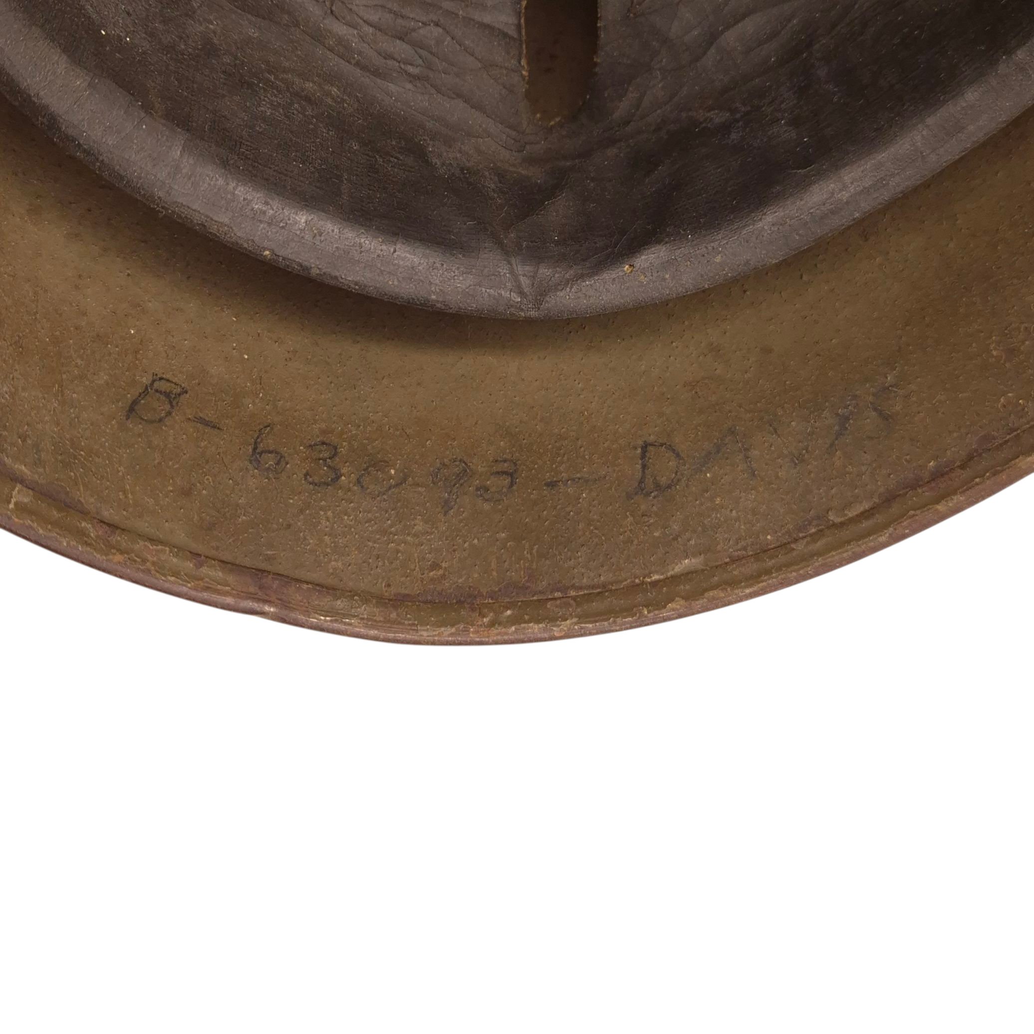 Canadian RAC Mk I Steel Helmet – Trooper A. L. Davis '5th CAD' — image 3