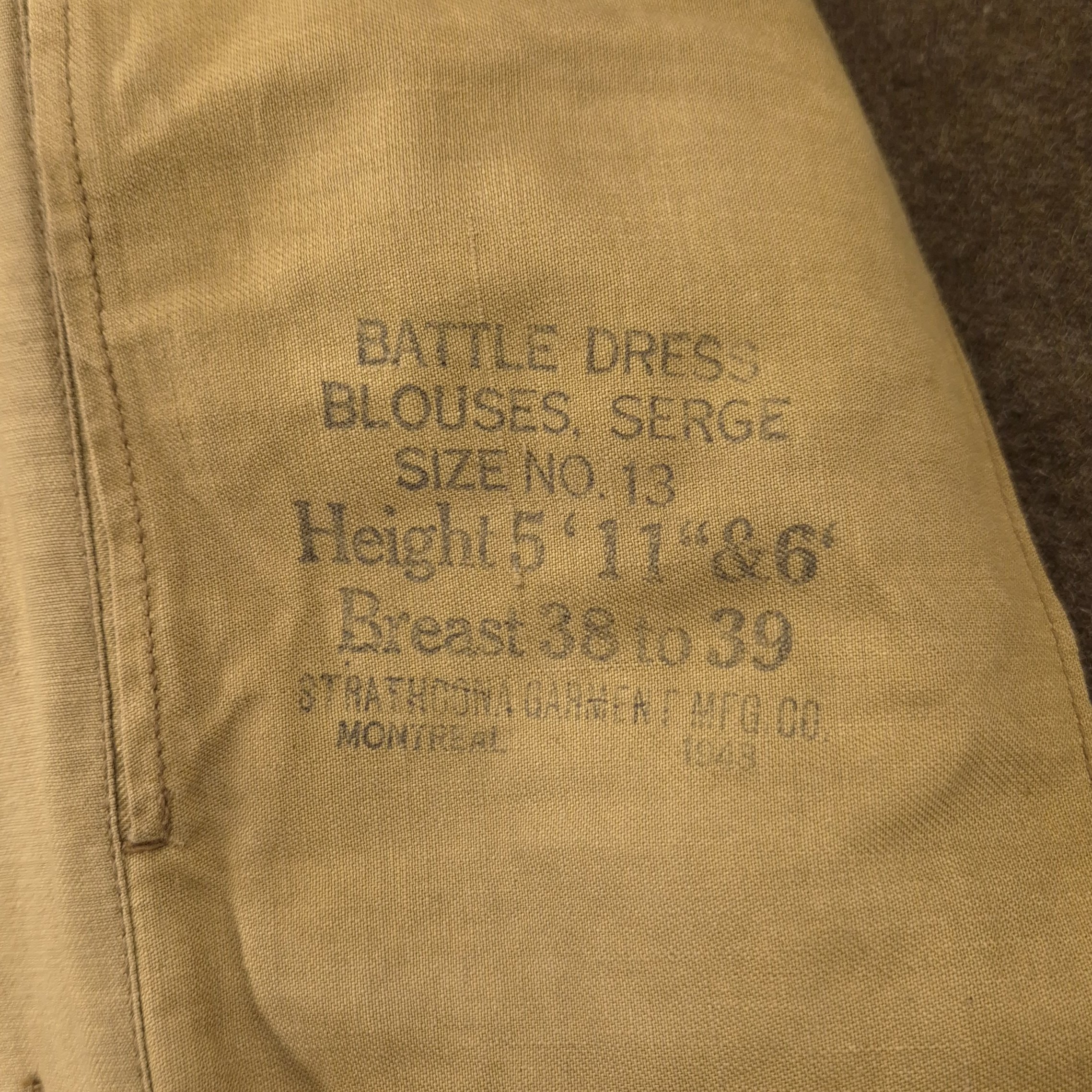 West Nova Scotia Regiment – BD Jacket 1943 — image 5