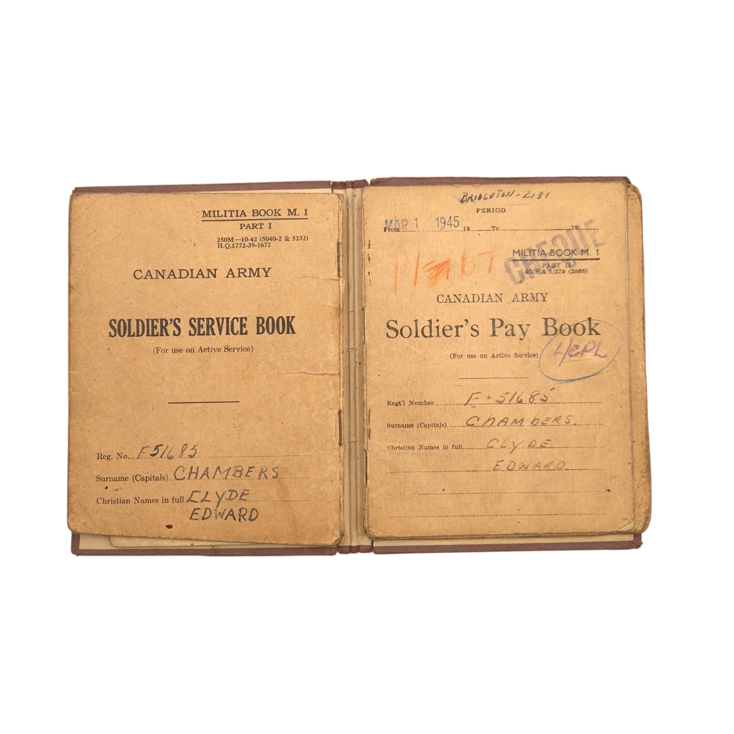 RCOC Grouping – Named to L/Cpl. Clyde Edward CHAMBERS (F-51685) — image 26