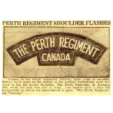 Perth Regiment Battle Dress Jacket – I.O.D.E. Shoulder Titles — image 6