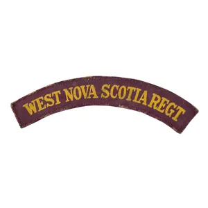 West Nova Scotia Regiment – Printed shoulder title