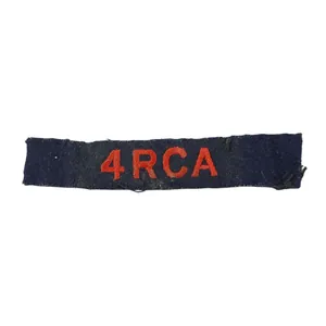 4th Field Regiment RCA – Embroidered shoulder title