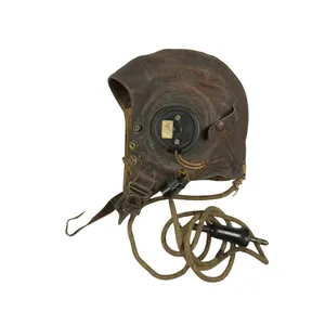 Early pattern RAF C Type flying helmet with receivers