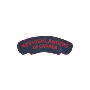 48th Highlanders of Canada – Printed shoulder title