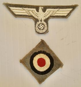 WWII GERMAN PRE WAR M-34 CAP EAGLE and COCKADE