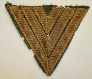 WWII GERMAN COASTAL ARTILLERY HAUPTGEFREITER'S RANK CHEVRON