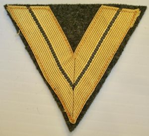 WWII GERMAN COASTAL ARTILLERY OBERGEFREITER'S RANK CHEVRON