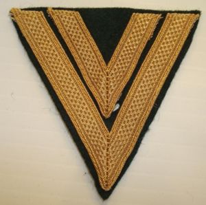 WWII GERMAN COASTAL ARTILLERY OBERGEFREITER'S RANK CHEVRON