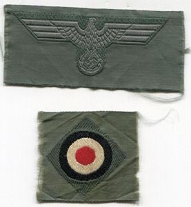 WWII GERMAN M-40 CAP EAGLE and COCKADE