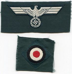 WWII GERMAN M-37 CAP EAGLE and COCKADE