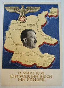 WWII GERMAN 1938 COMMEMORATIVE AUSTRIAN 'ANSCHLUSS' POSTCARD