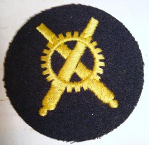 KRIEGSMARINE ARTILLERY MECHANIC EM'S CAREER SLEEVE INSIGNIA