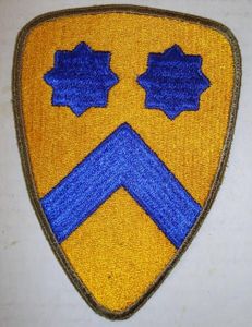 WWII 2nd CAVALRY GREEN BACKED PATCH