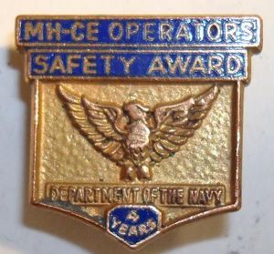 WWII NAVY SAFTY AWARD