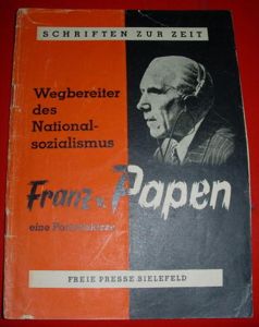 NAZI PERIOD BOOKLET #3 FRANZ v. PAPEN