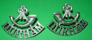 BRITISH PAIR DURHAM BADGES
