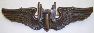 WWII AERIAL GUNNER WING 3'