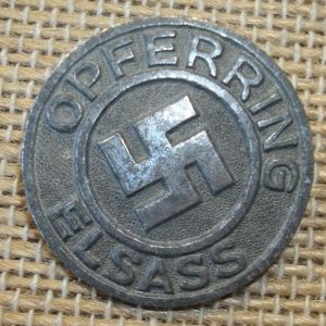 WWII GERMAN OPFERRING ELSASS PARTY PIN
