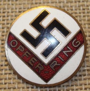 WWII GERMAN OPFER RING BADGE GAU BADEN