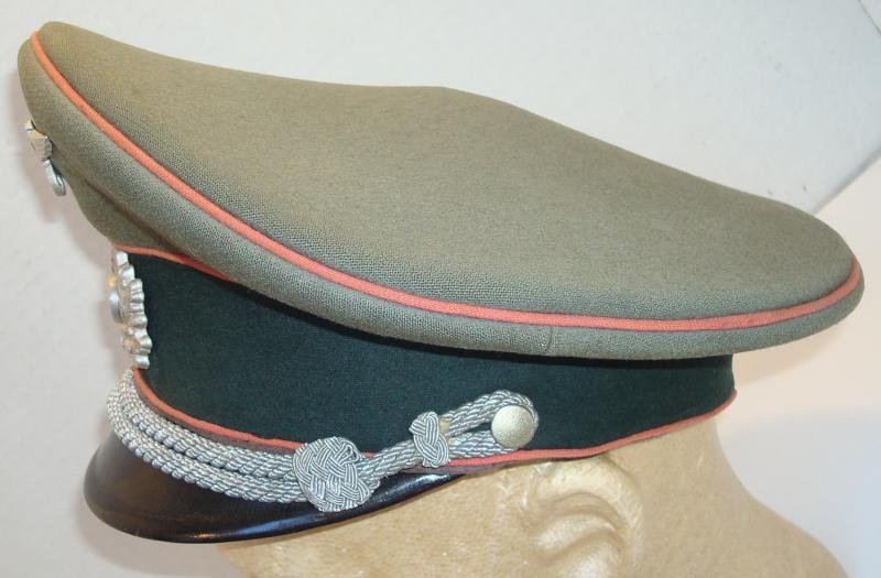 WWII GERMAN PANZER OFFICER VISOR CAP — image 2