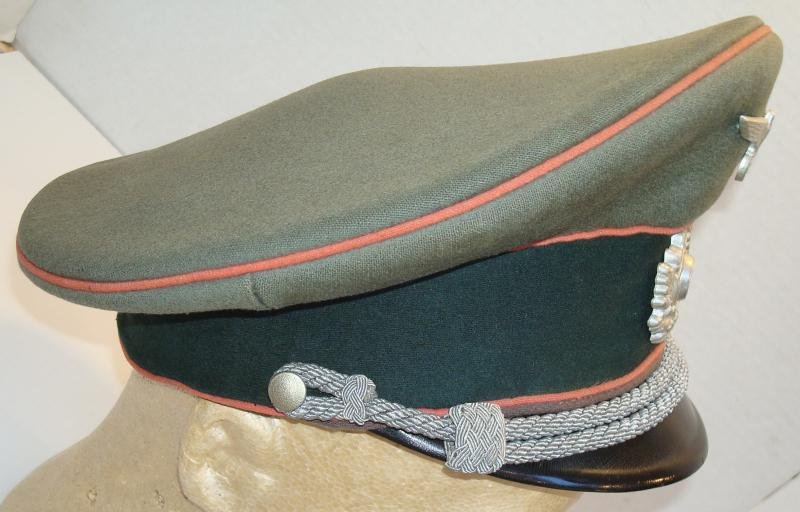 WWII GERMAN PANZER OFFICER VISOR CAP — image 4