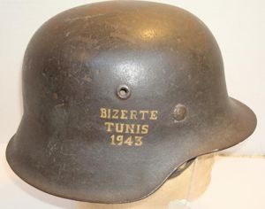 WWII GERMAN M42 SINGLE DECAL VET ART HELMET