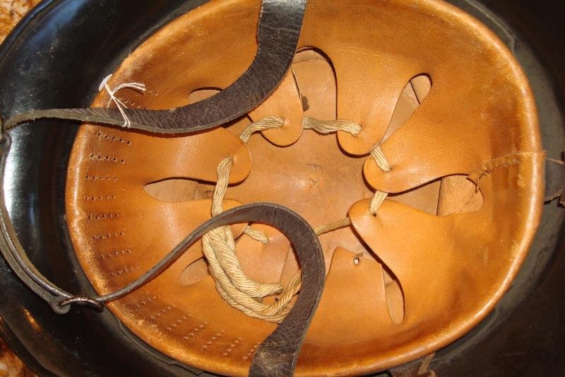 WWII GERMAN M34 DOUBLE DECAL FEUERSCHUTZPOLIZEI HELMET — image 6