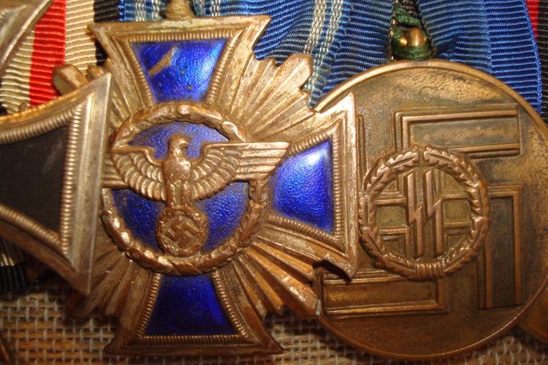 WWII GERMAN SS, POLITICAL MEDAL BAR — image 2