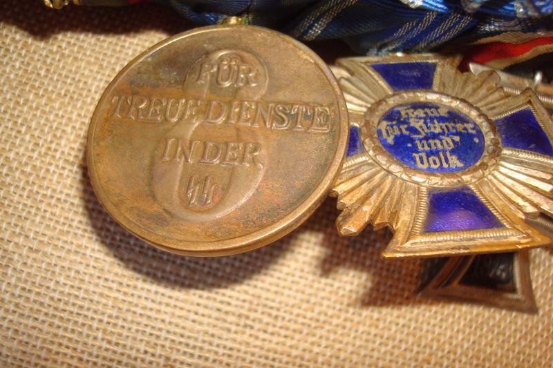 WWII GERMAN SS, POLITICAL MEDAL BAR — image 4