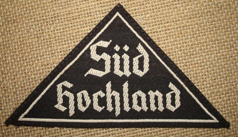 WWII GERMAN BDM SÜDOST HOCHLAND DISTRICT SLEEVE TRIANGLE — image 2